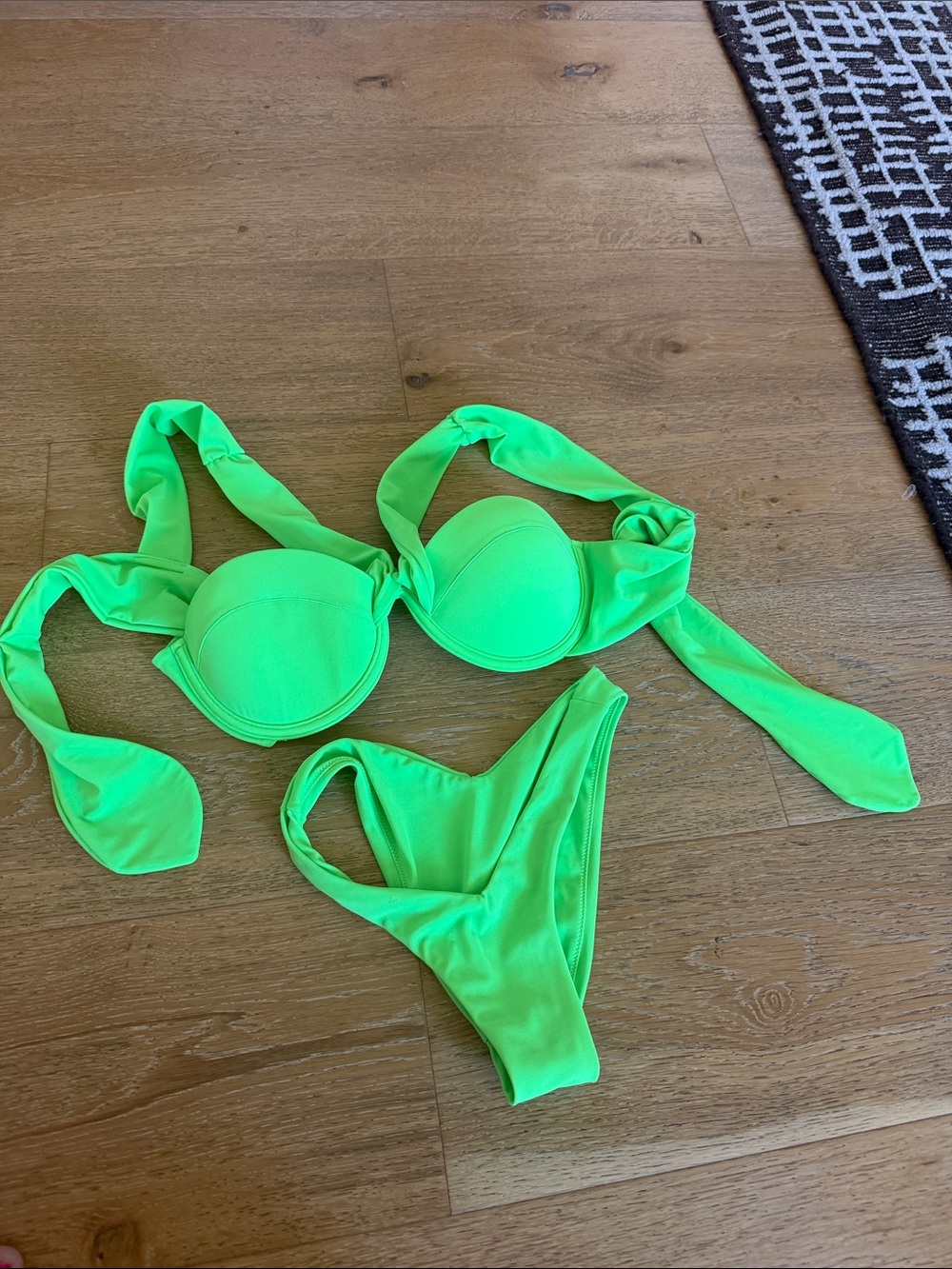 Neon Green Push-Up Bikini Set - Women Swim